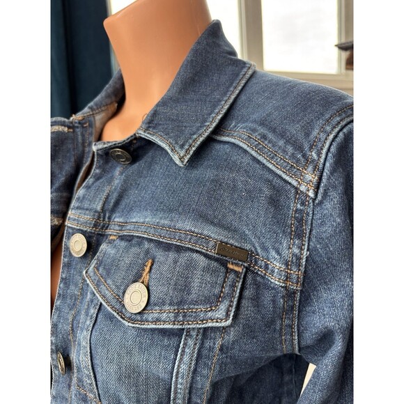 Eddie Bauer Dark Wash Jean Jacket Size M Denim - Picture 3 of 6